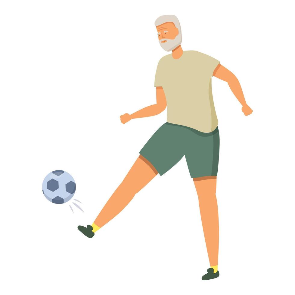 jugar mayor fútbol icono dibujos animados vector. Generacion juego vector