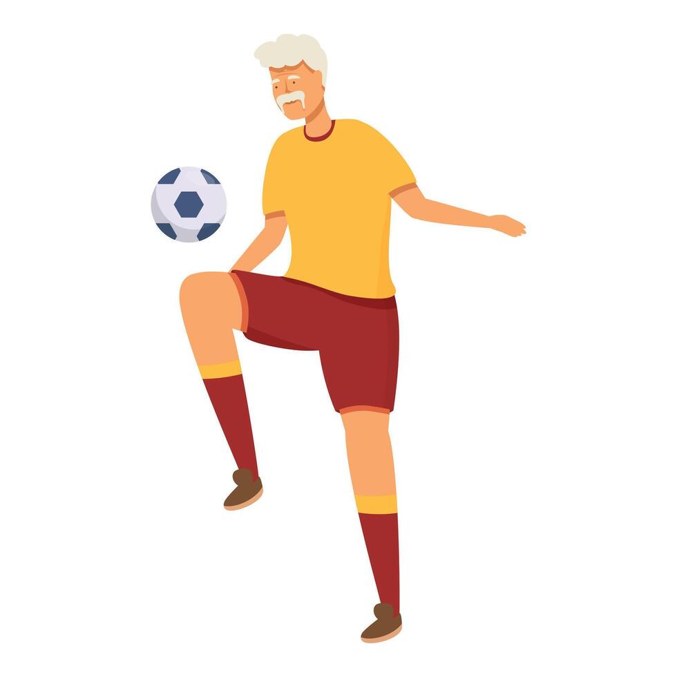 jugar regatear pelota icono dibujos animados vector. danza sano vector