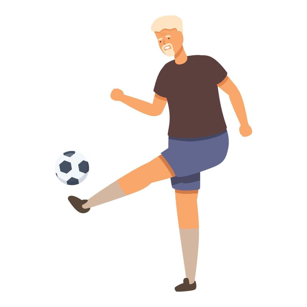 Healthy ball shoot icon cartoon vector. Soccer outdoor vector