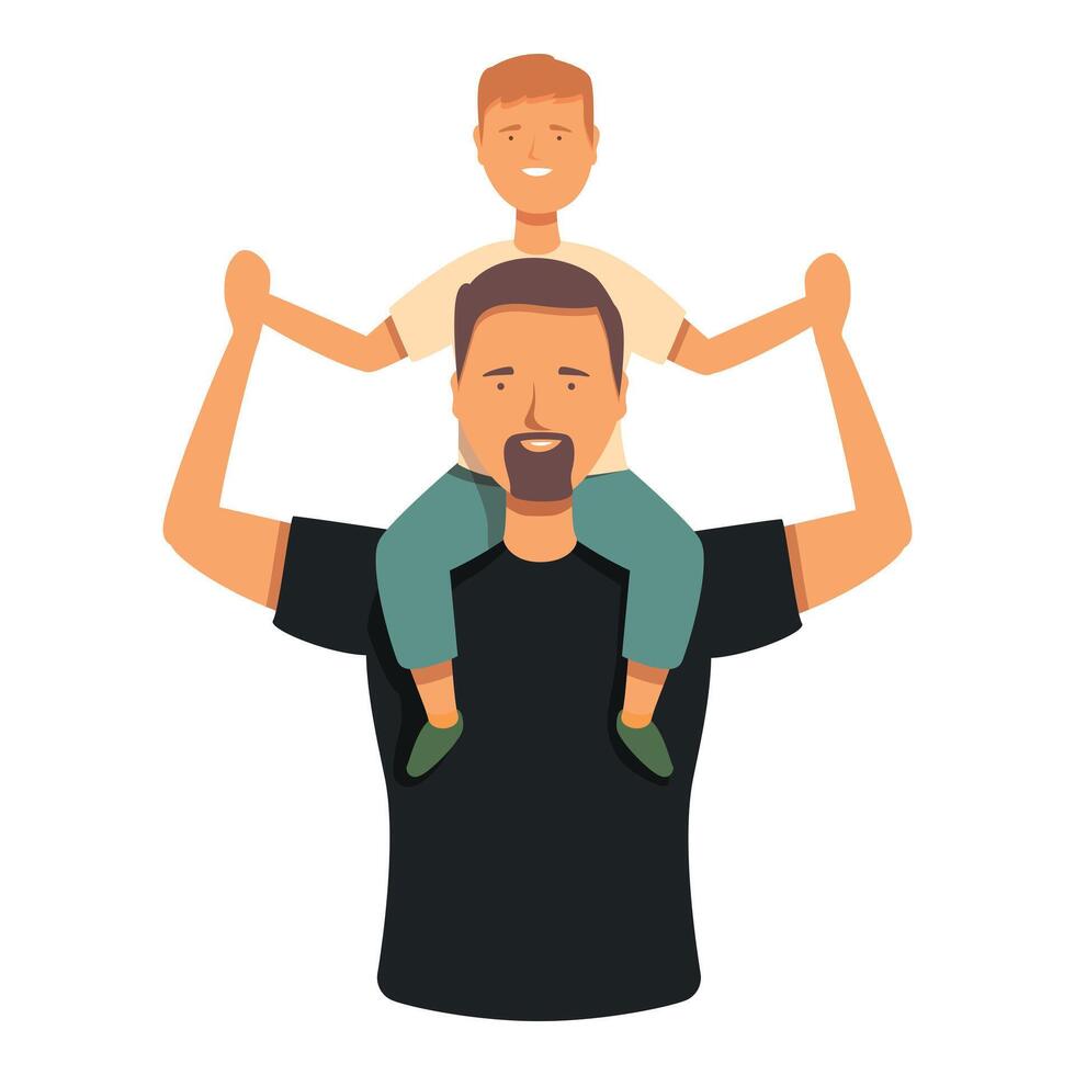 Father day learning icon cartoon vector. Smile cute talking vector