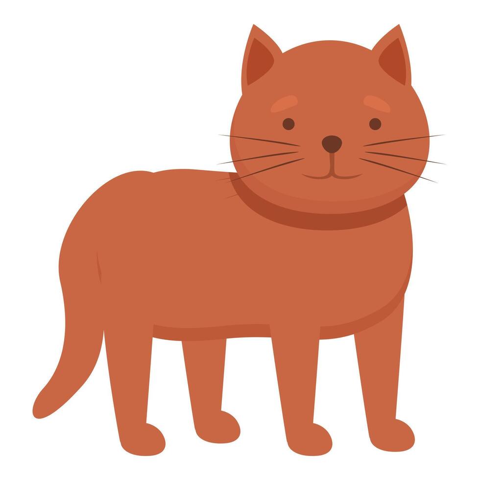 rojo pelo gato icono dibujos animados vector. linda hogar animal vector