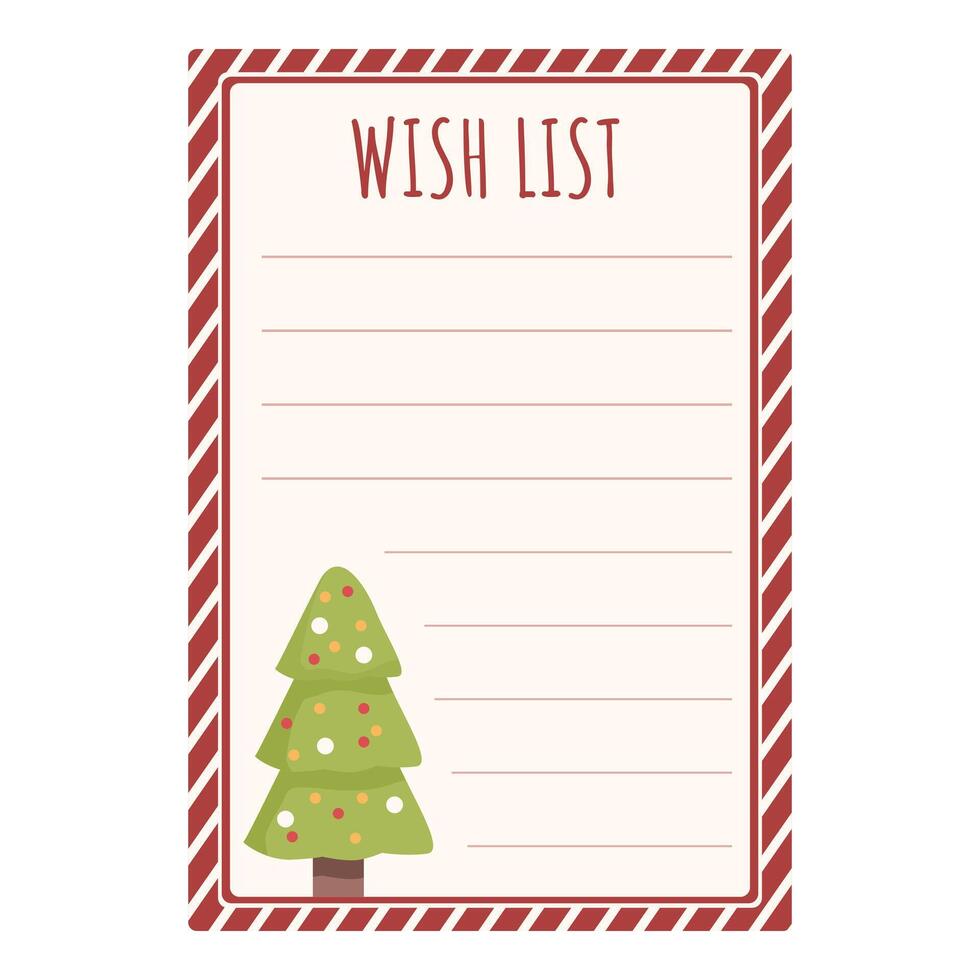 Wish list fir tree gifts icon cartoon vector. Xmas design vector