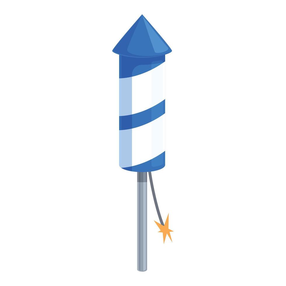 fuego cohete icono dibujos animados vector. celebracion explosión vector