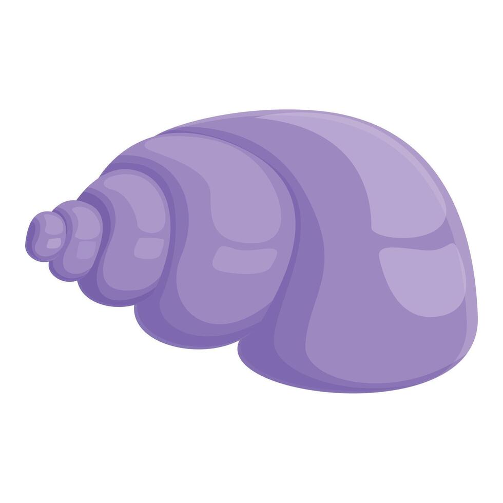 Nature violet conch icon cartoon vector. Pearl summer animal vector