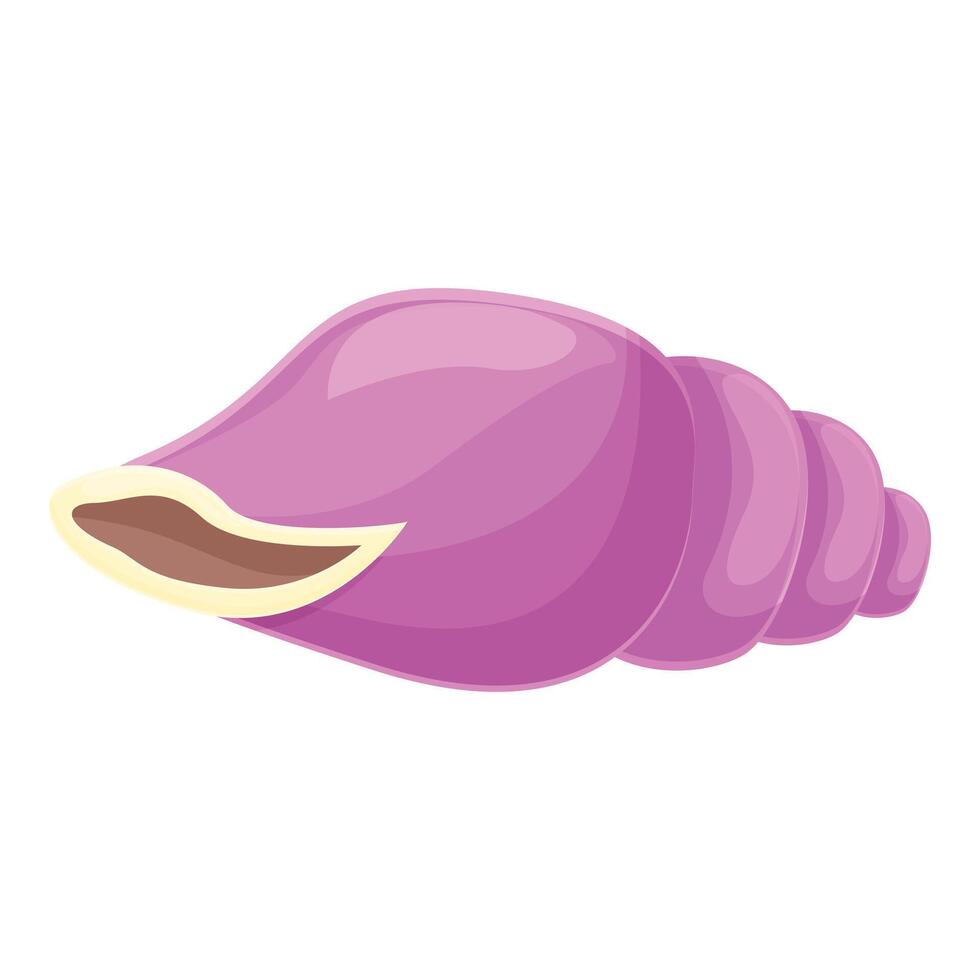 Violeta pequeño concha icono dibujos animados vector. naturaleza animal vector