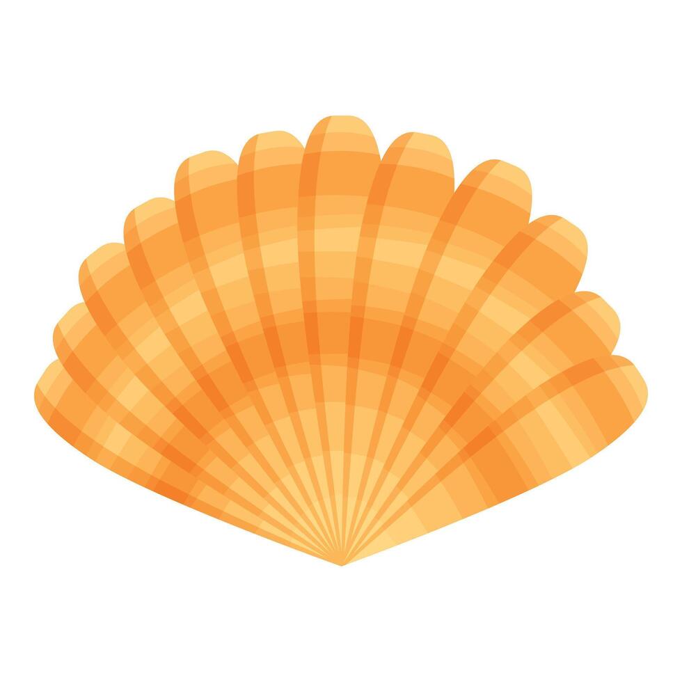 Colorful sea shell icon cartoon vector. Summer marine pearl vector