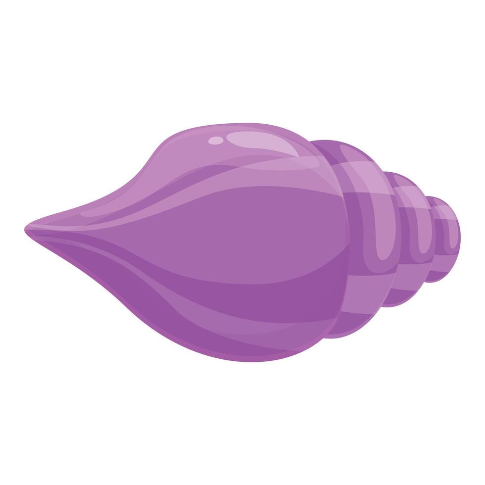 Violeta concha icono dibujos animados vector. mar vistoso cáscara vector