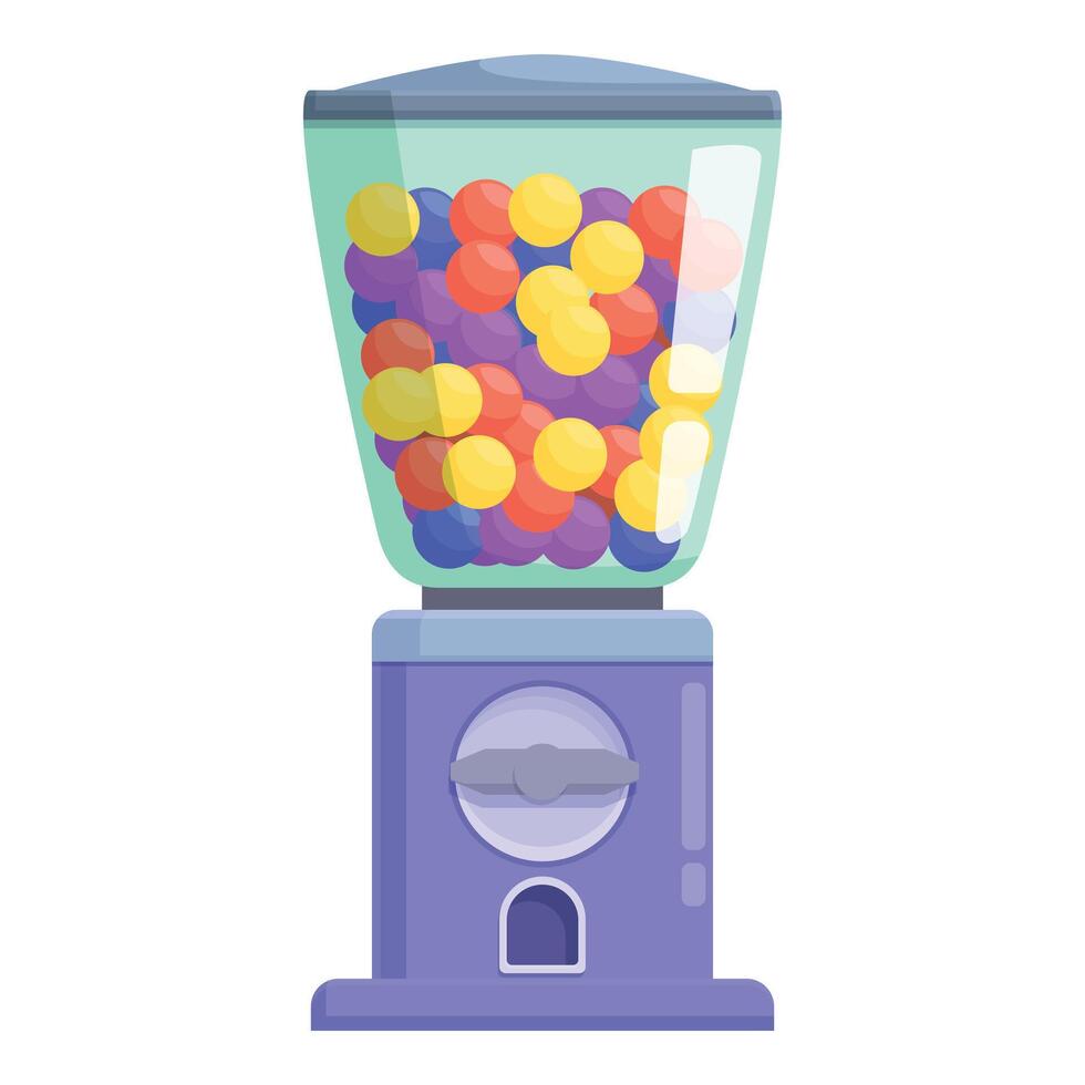 Colorful bubblegum machine icon cartoon vector. Candy vending toy vector