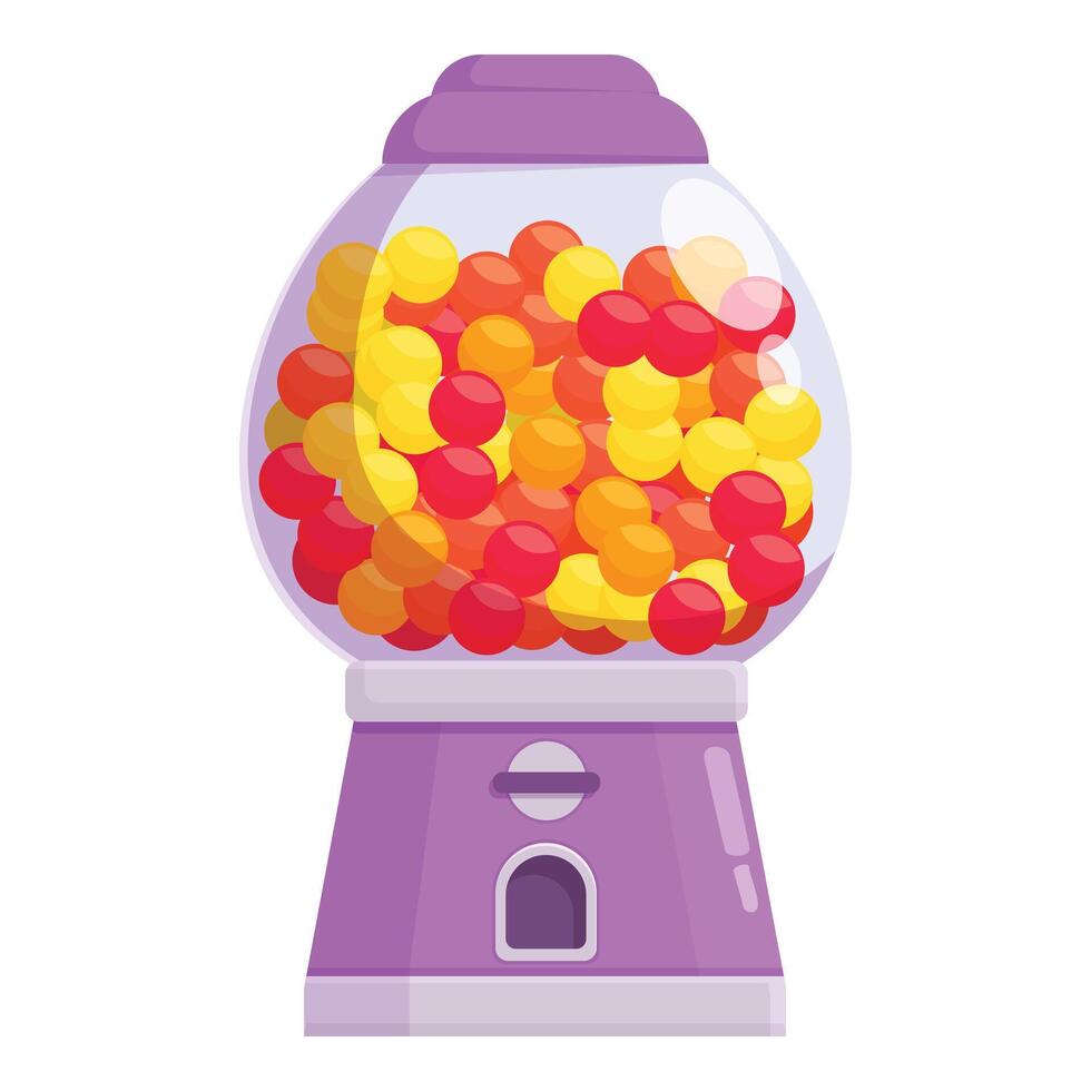 Vending machine icon cartoon vector. Bubblegum food vector