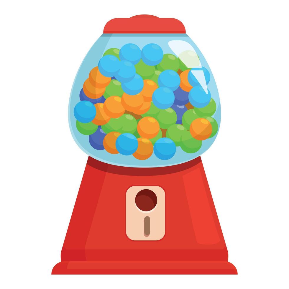 Vending machine equipment icon cartoon vector. Retro bubblegum vector