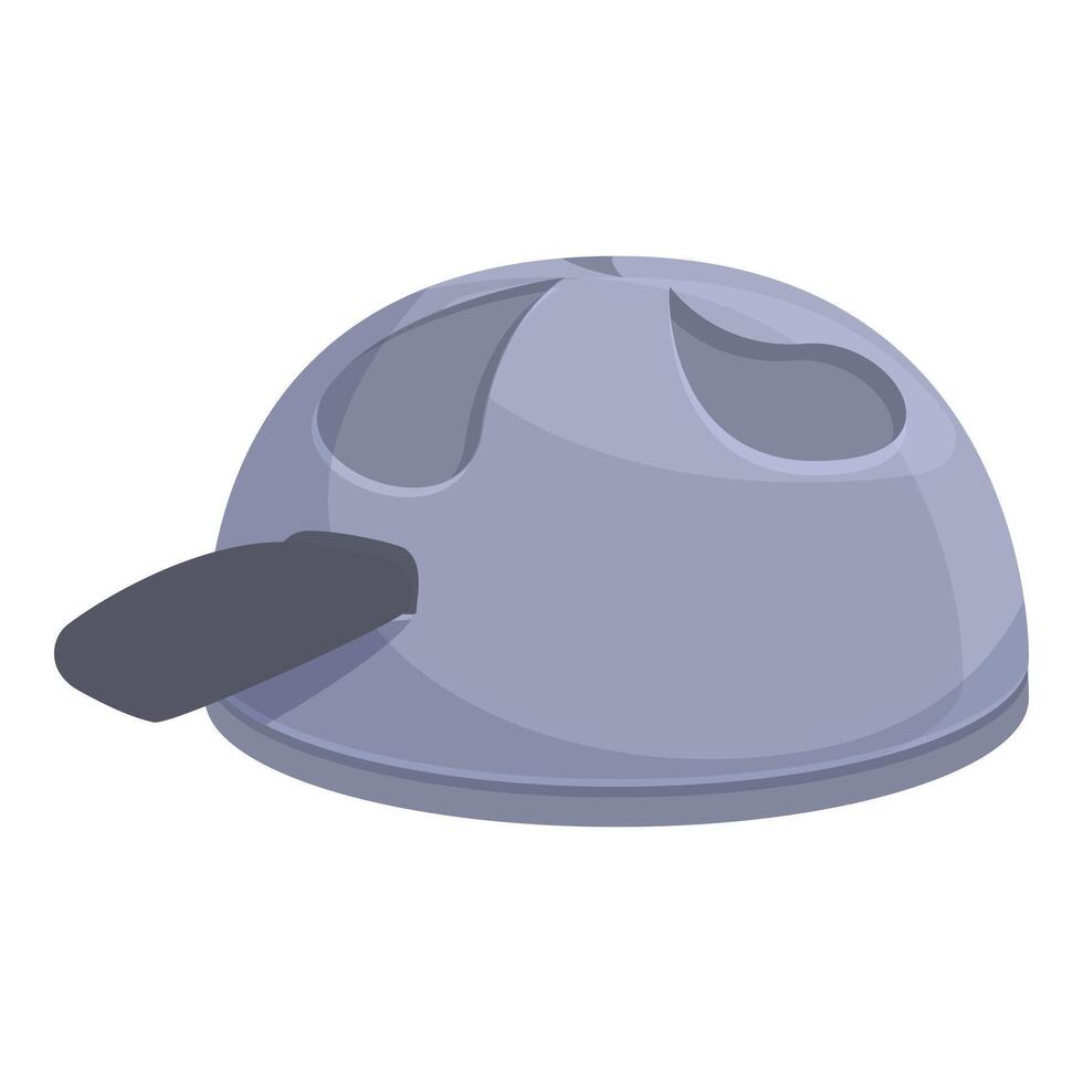 Burning coal cap icon cartoon vector. Metal material vector