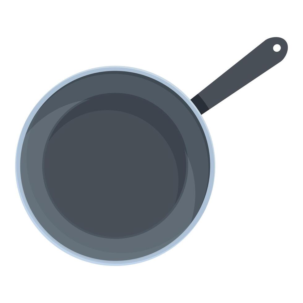 Top view pan icon cartoon vector. Home utensil vector