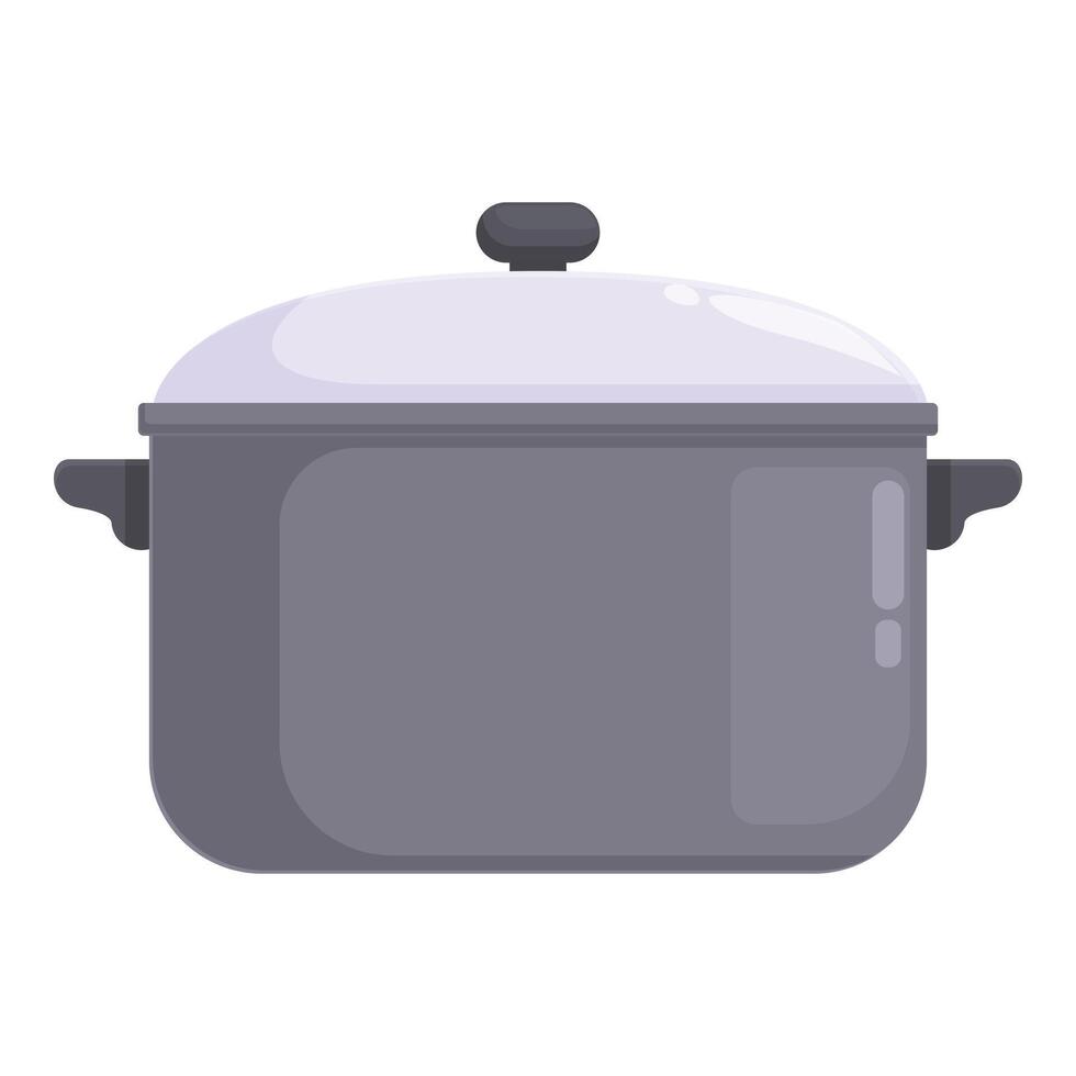Closed saucepan icon cartoon vector. Soup kitchen pot vector