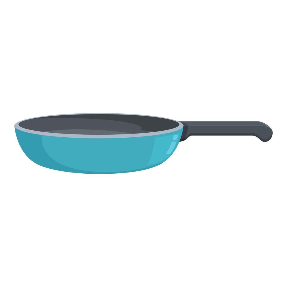 Aluminum frying pan icon cartoon vector. Home object vector