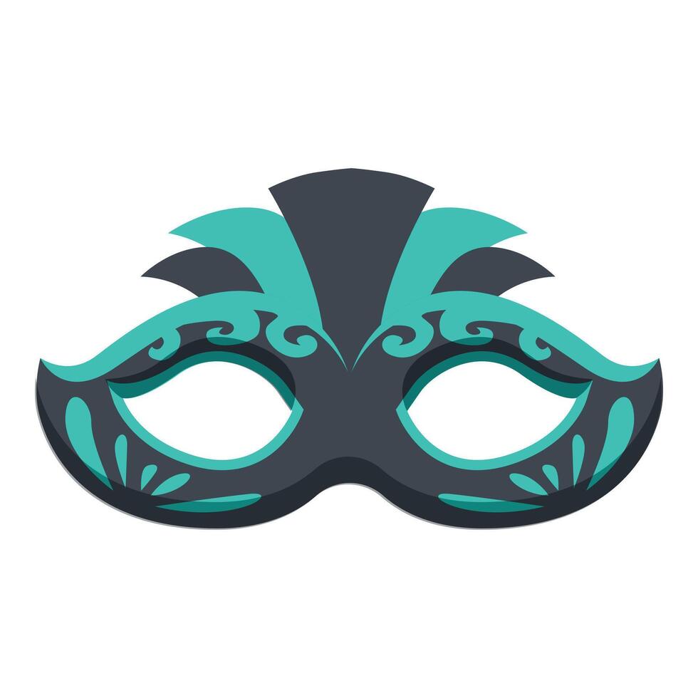 Event fun mask icon cartoon vector. Mystery opera beauty vector