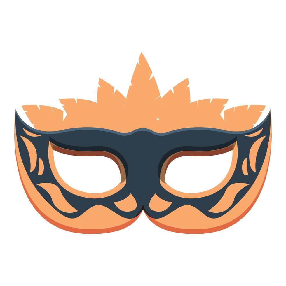 Theatre face mask icon cartoon vector. Festive carnival vector