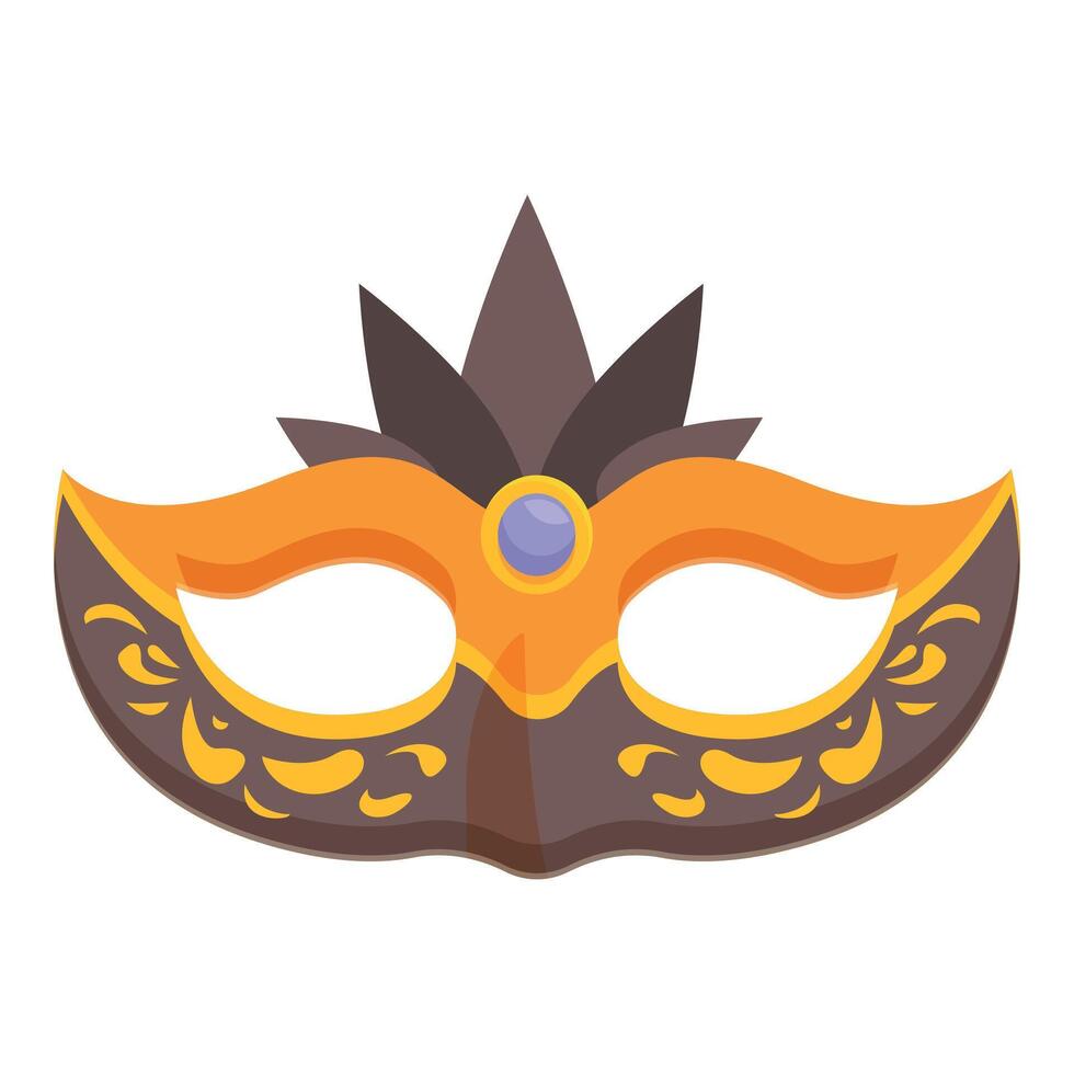 Celebration face mask icon cartoon vector. Fun event vector
