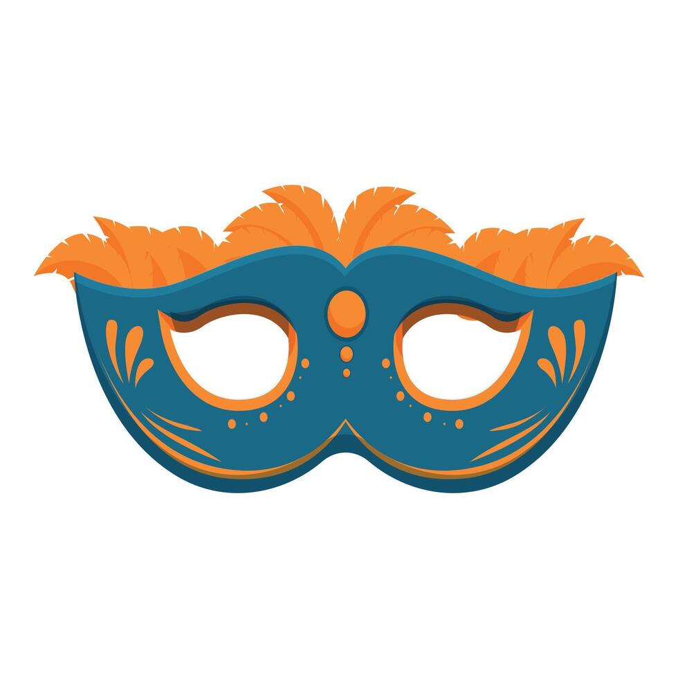 Secret carnival mask icon cartoon vector. Decoration festive vector