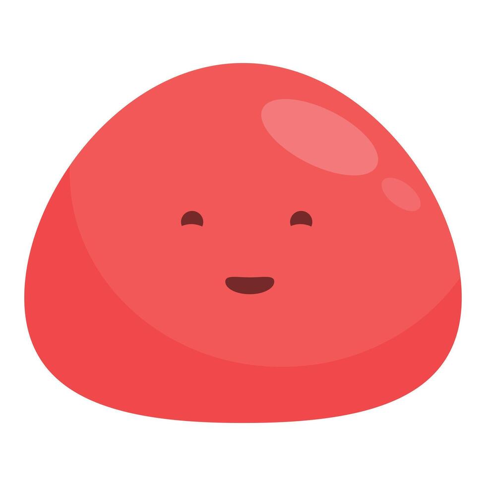 Red color character icon cartoon vector. Adorable meal vector
