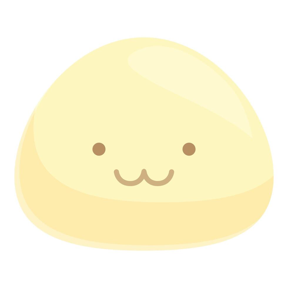 Emoji mochi icon cartoon vector. Traditional meal vector