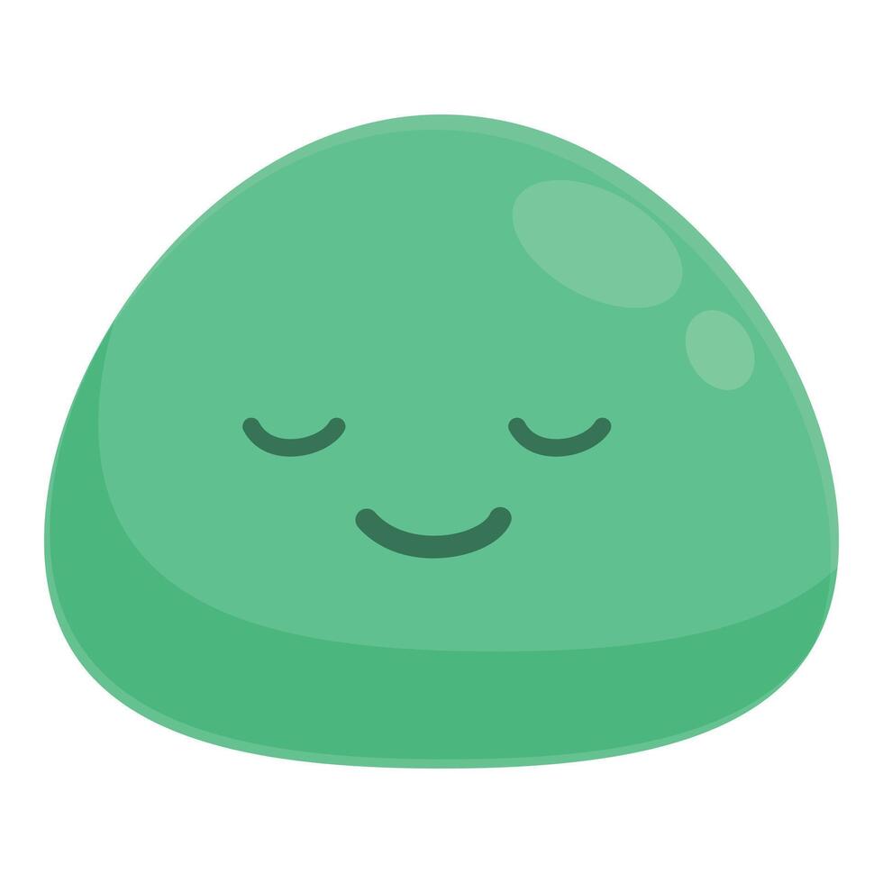 Relax character mochi icon cartoon vector. Sweet food vector