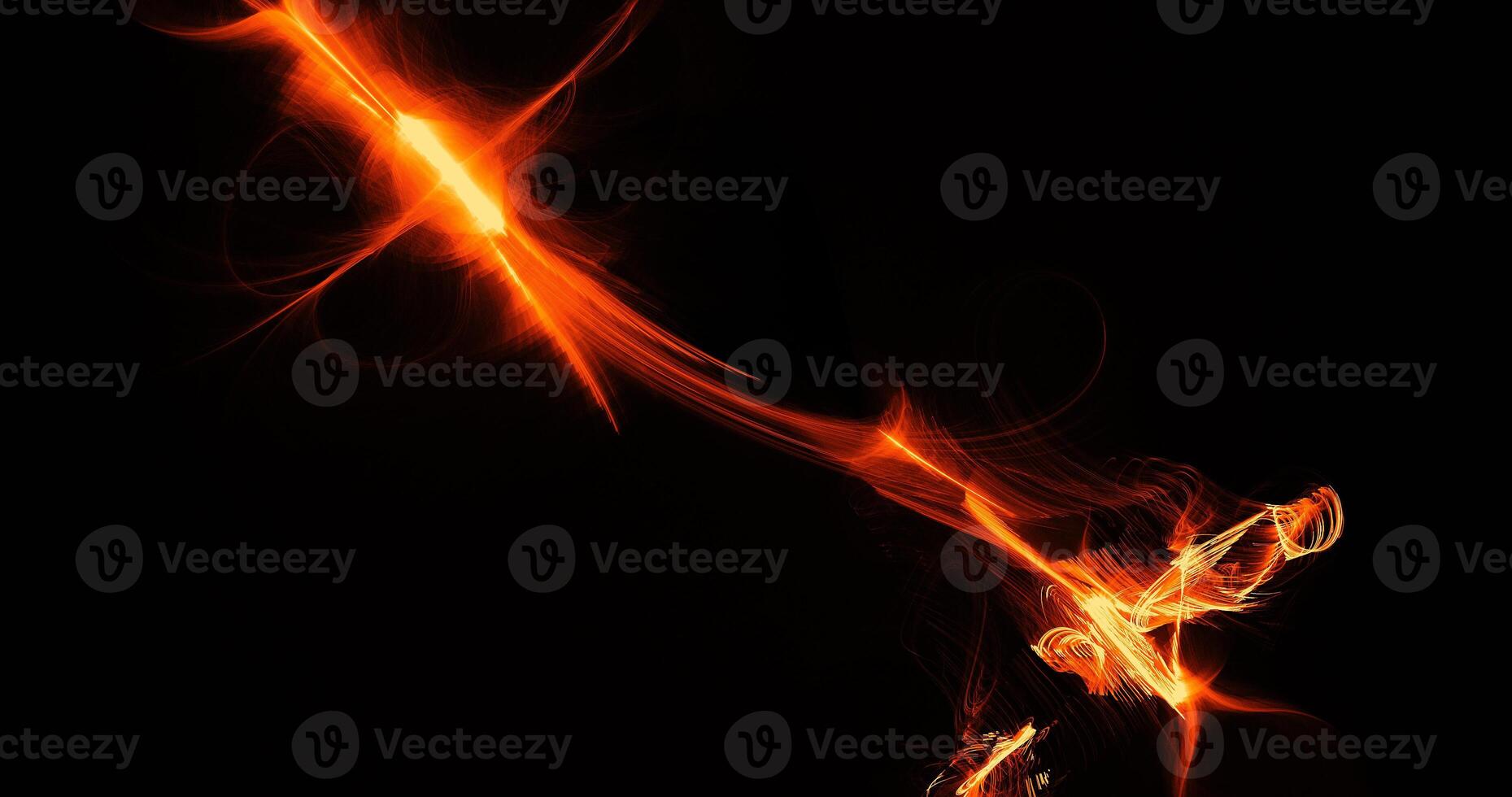 Orange Abstract Lines Curves Particles Background photo