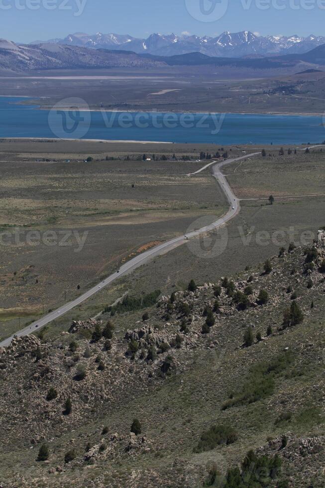 Rural Two-Lane Highway Eastern California Mono Lake photo