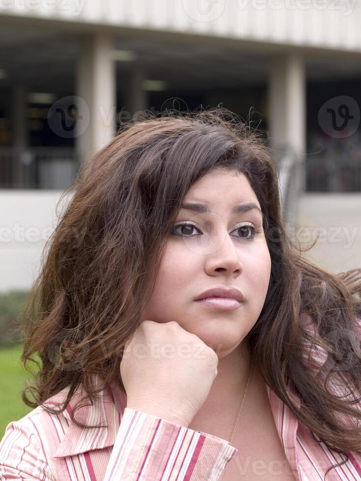 Young Plus-Size Hispanic Model Portrait photo