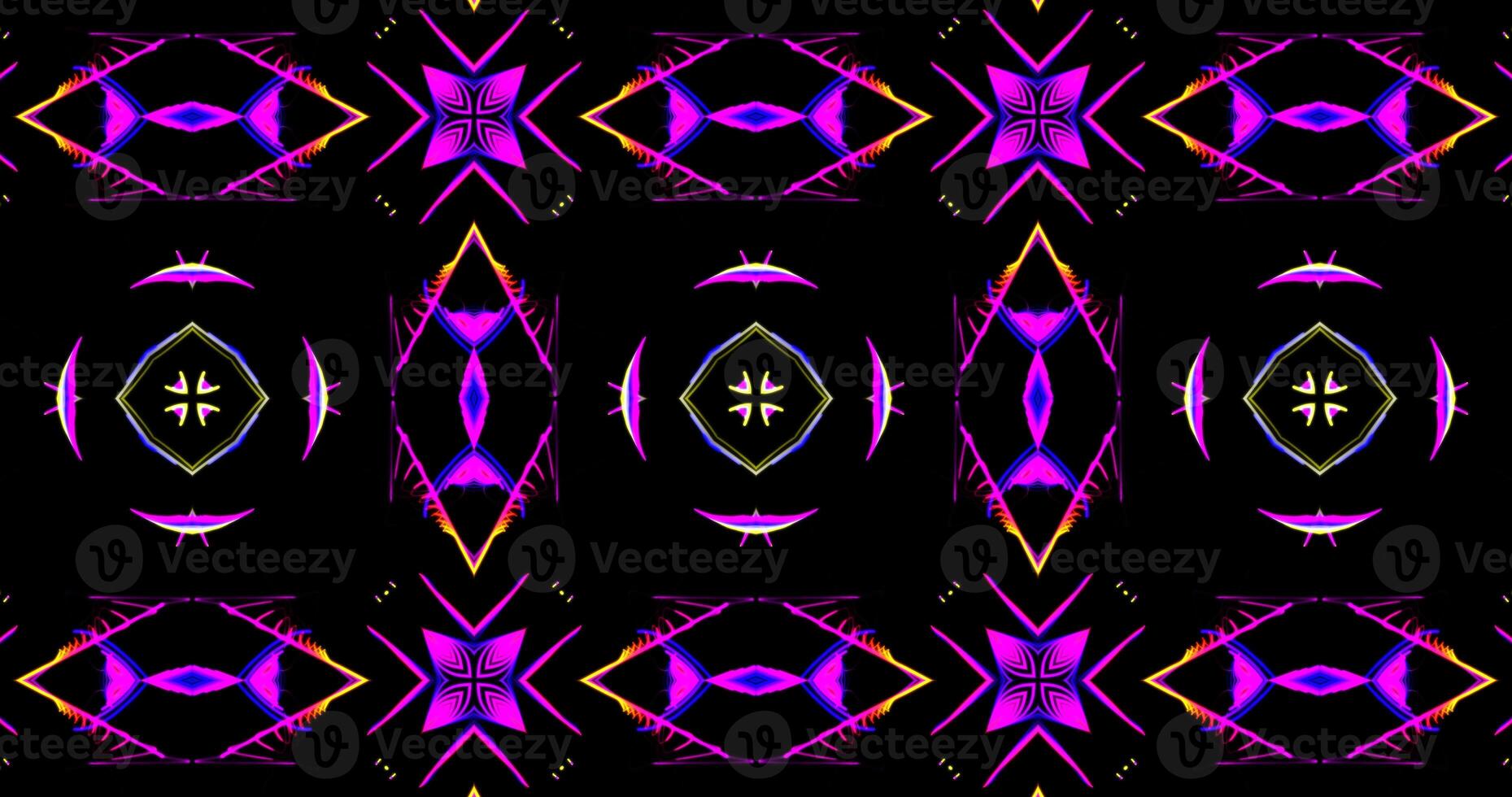 Kaleidoscopic Pattern On Dark Background In Vibrant Colors photo