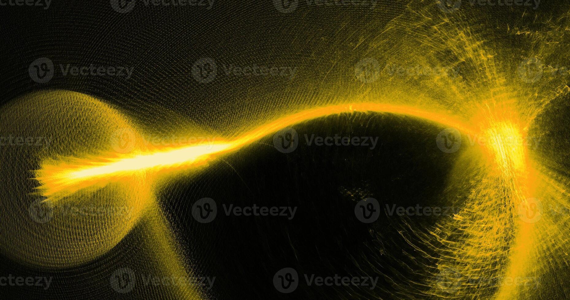 Yellow Abstract Lines Curves Particles Background photo