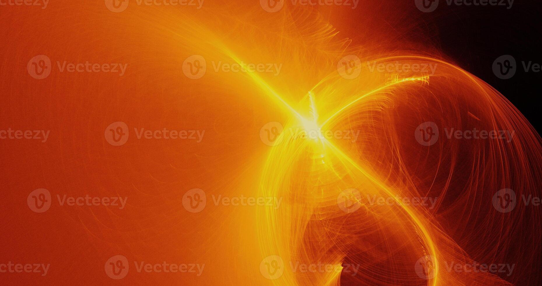 Yellow Red Orange Abstract Lines Curves Particles Background photo