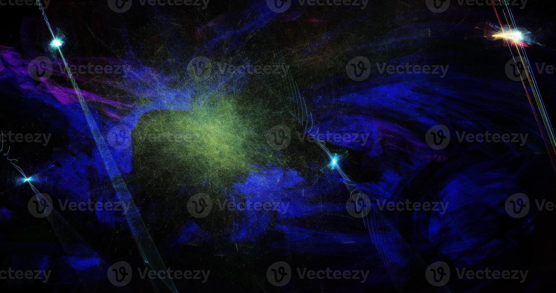 Abstract Design On Dark Background Of Blue Green And Purple photo