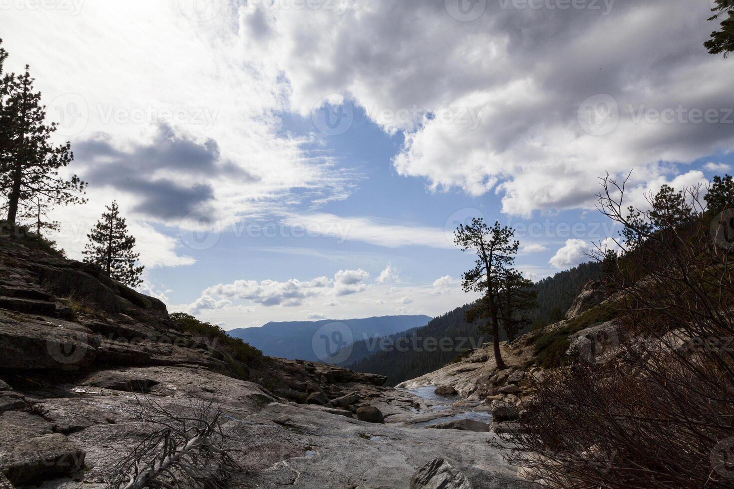 View From Top Of Chilnualna Falls Trail Yosemite photo
