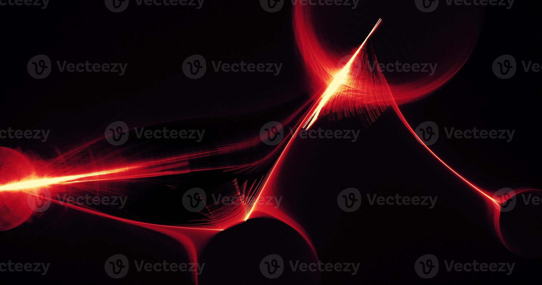 Red And Yellow Abstract Lines Curves Particles Background photo