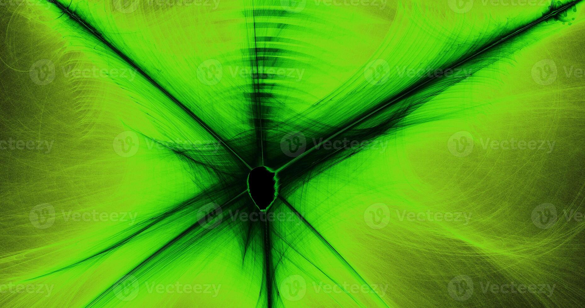 Green Abstract Lines Curves Particles Background photo