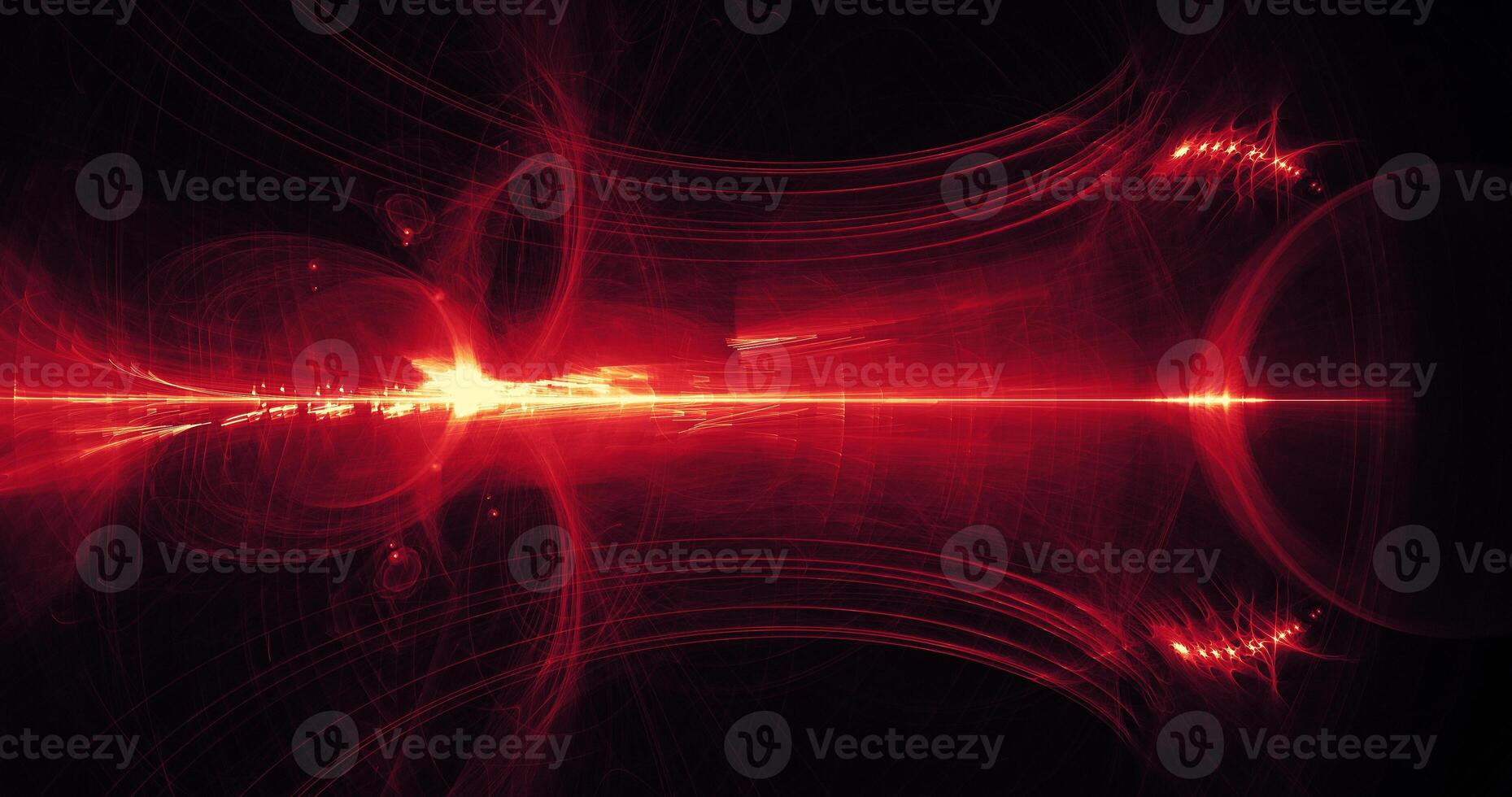 Red And Yellow Abstract Lines Curves Particles Background photo