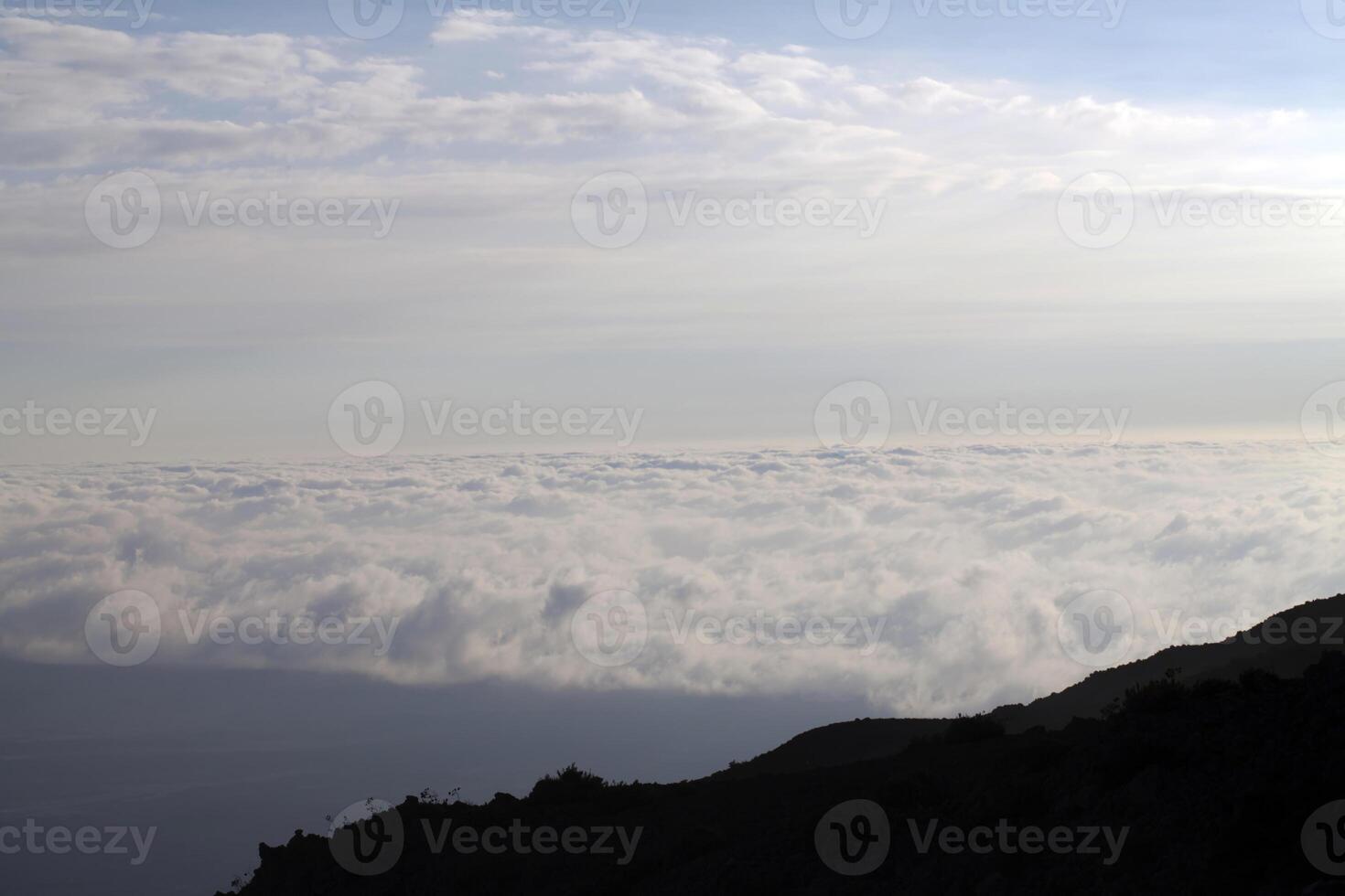 Cloud Layer Over the Ocean From Island photo