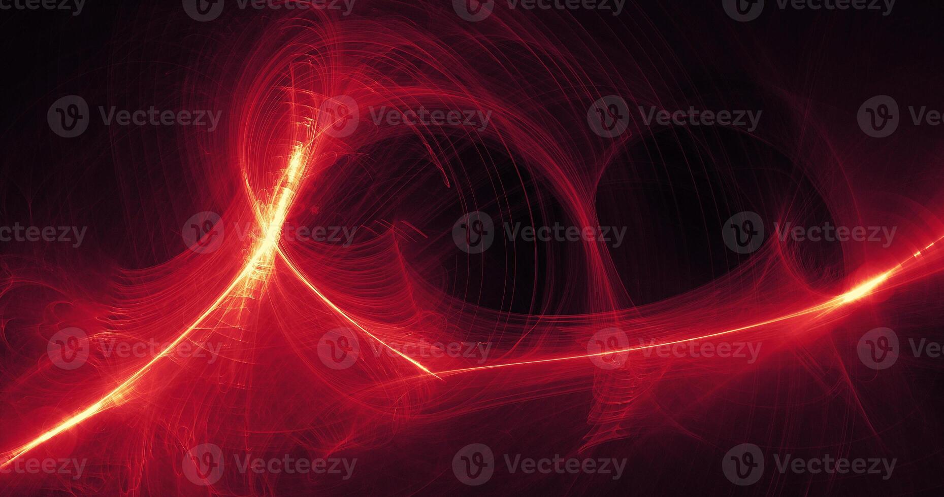 Red And Yellow Abstract Design Lines Curves Particles photo