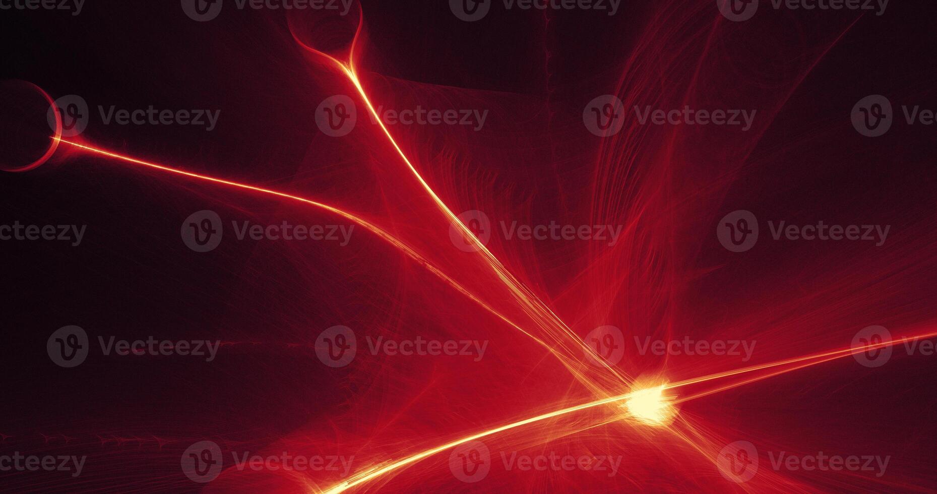 Red And Yellow Abstract Lines Curves Particles Background photo