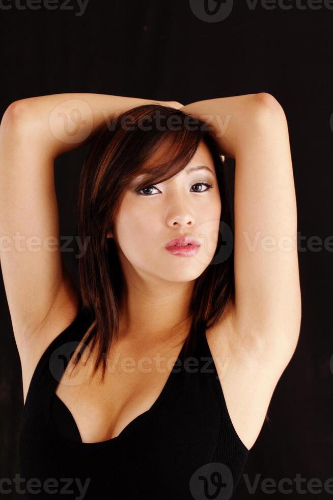 Young Attractive Asian American Teen Girl Portrait photo