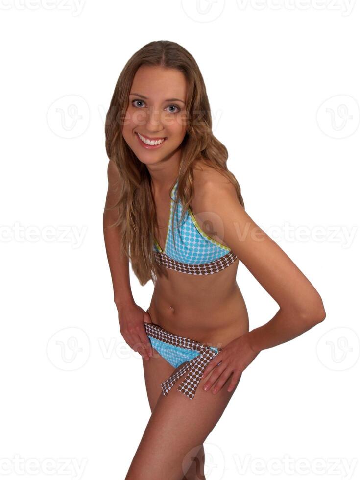 Young Woman in Swim Suit with smile photo