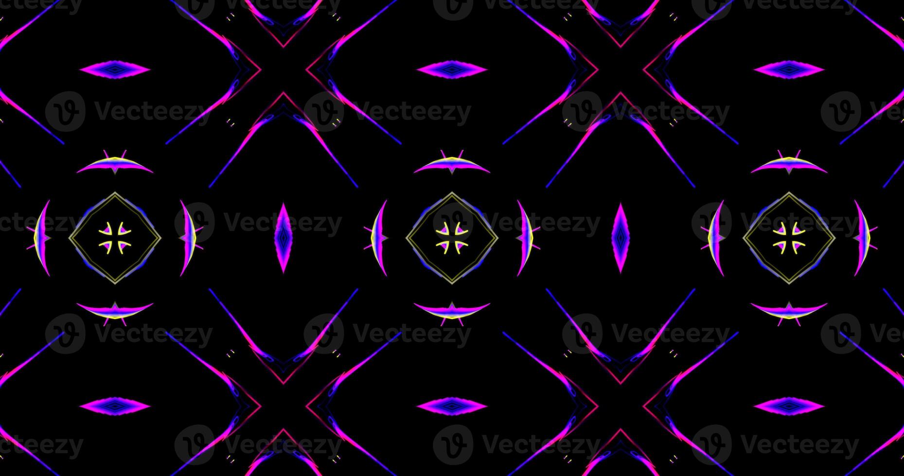 Kaleidoscopic Pattern On Dark Background In Vibrant Colors photo