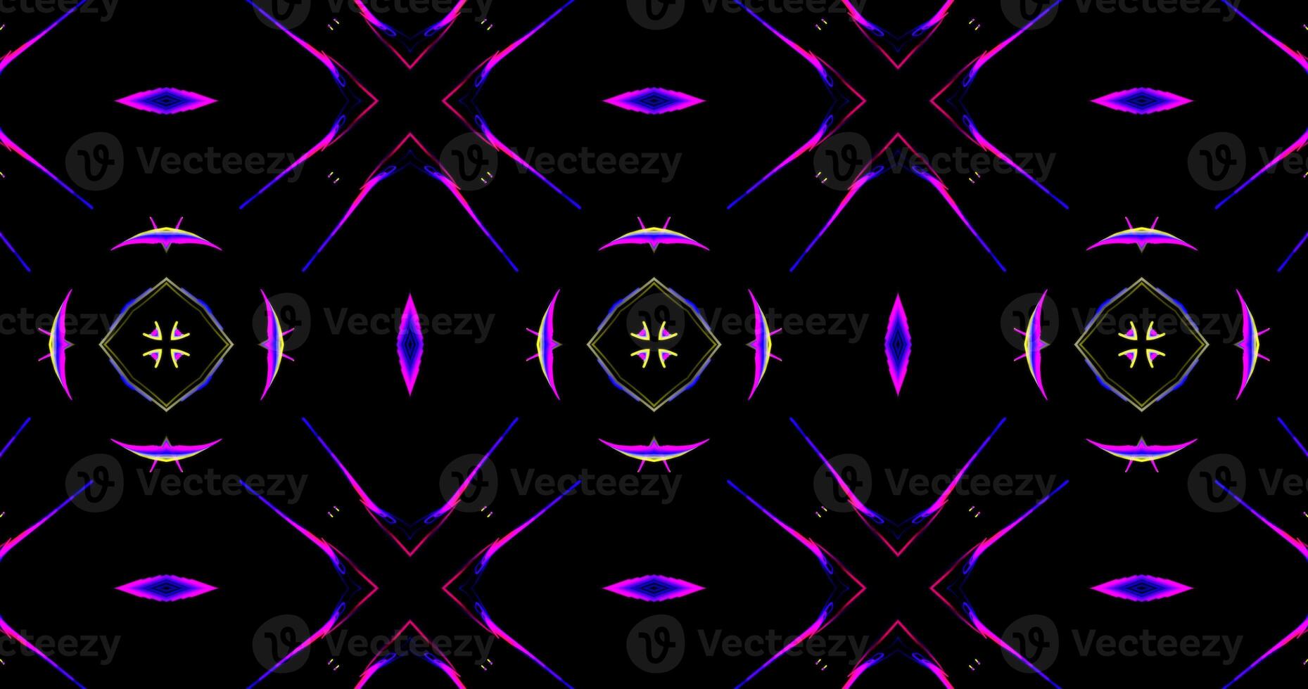 Kaleidoscopic Pattern On Dark Background In Vibrant Colors photo