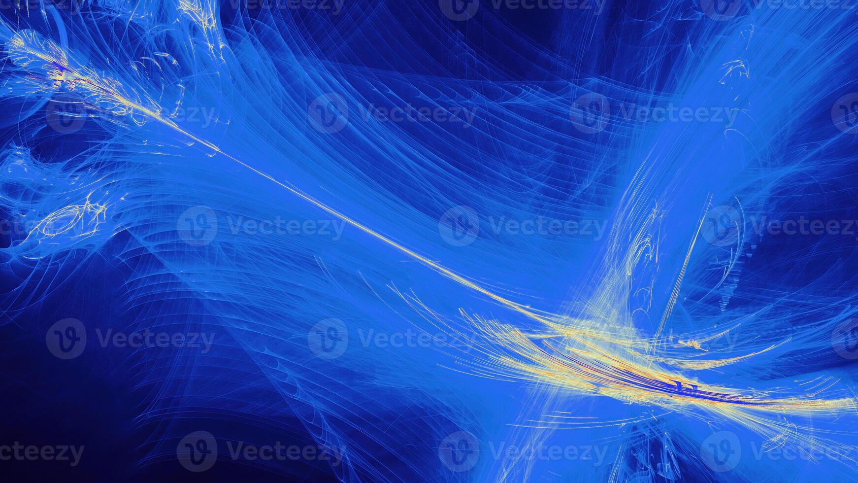 Abstract Patterns On Dark Background With Blue Lines Curves Part photo