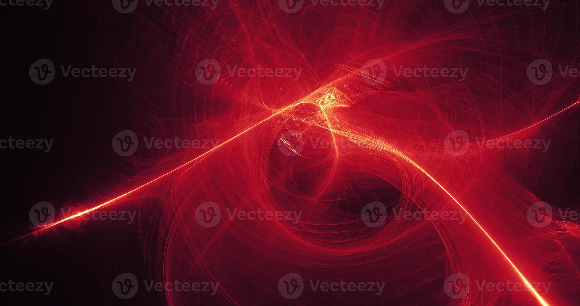 Red And Yellow Abstract Design On Dark Background photo