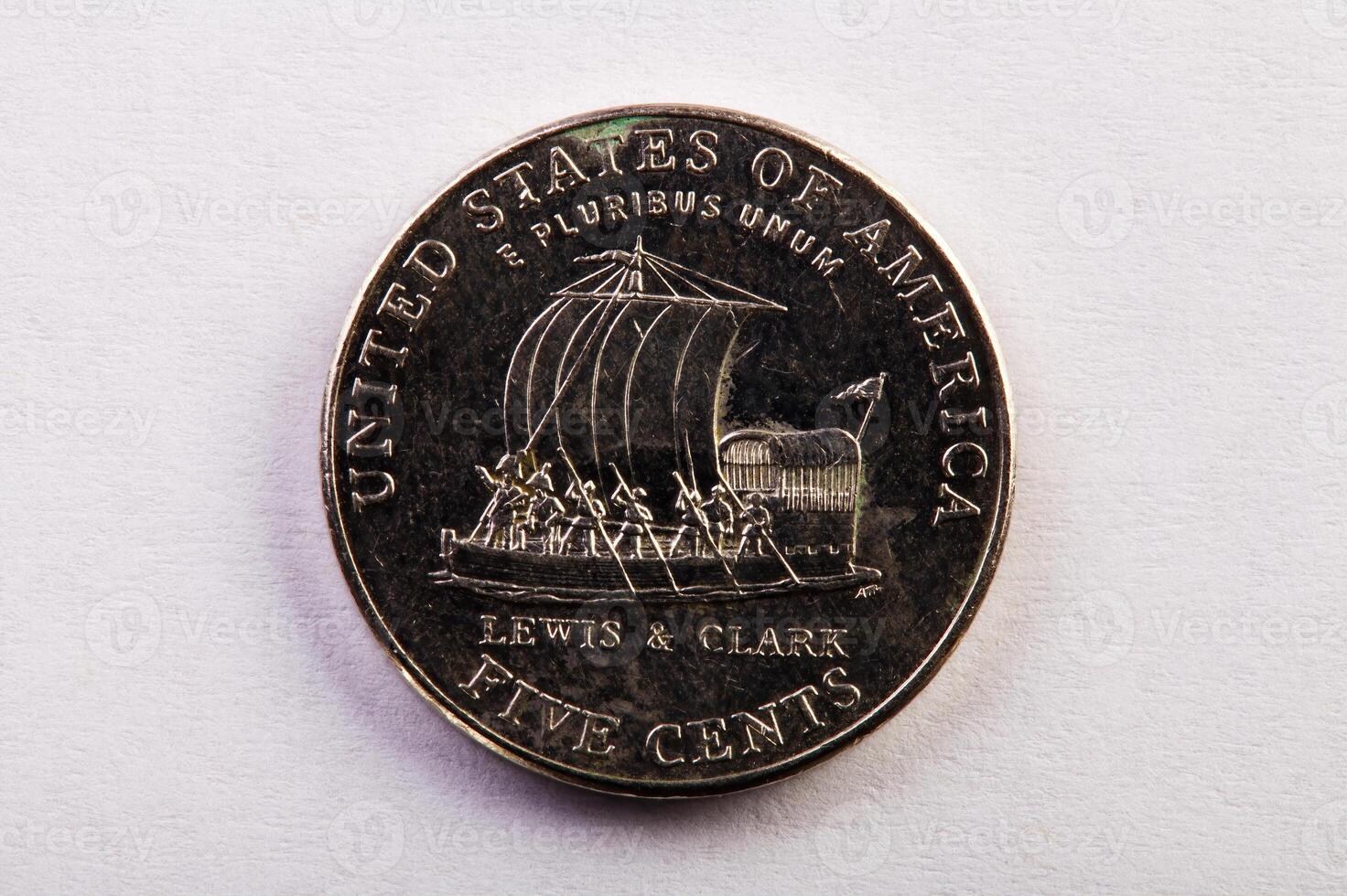 United States Nickel Coin Tail Lewis And Clark photo