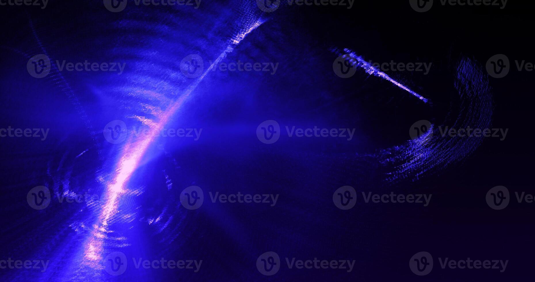 Blue And Pink Abstract Lines Curves Particles On Dark Background photo