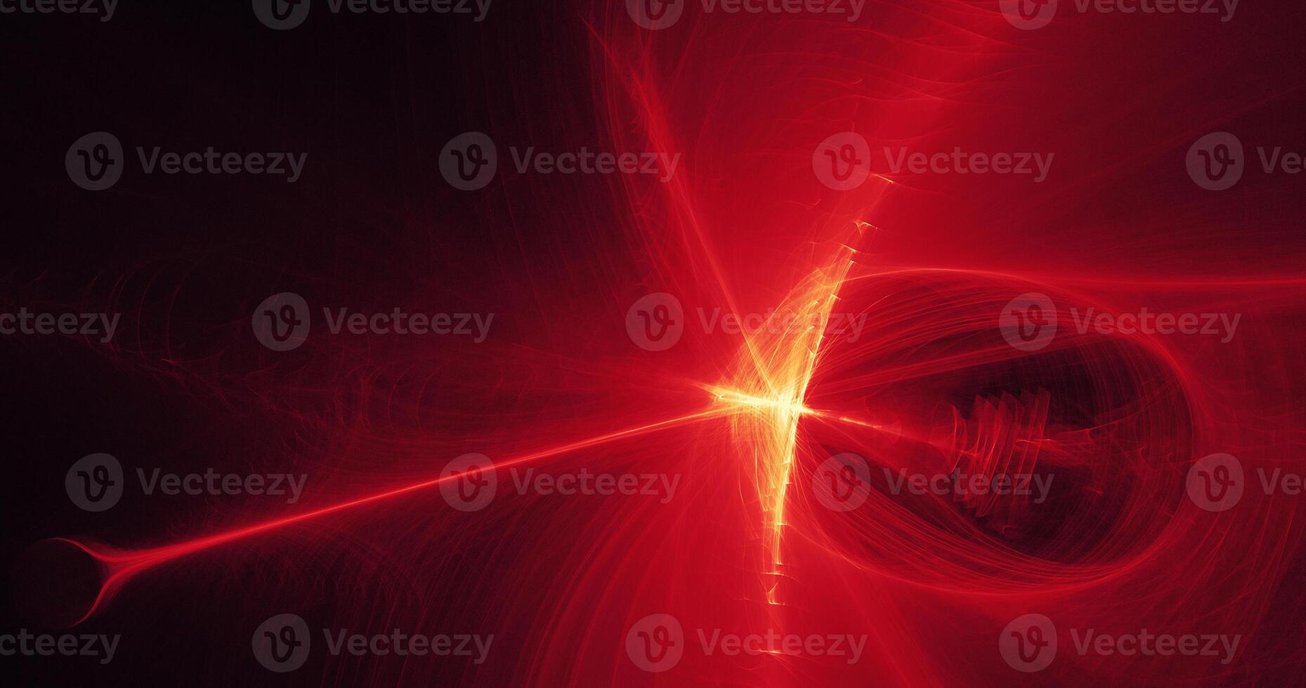 Red And Yellow Abstract Lines Curves Particles Background photo