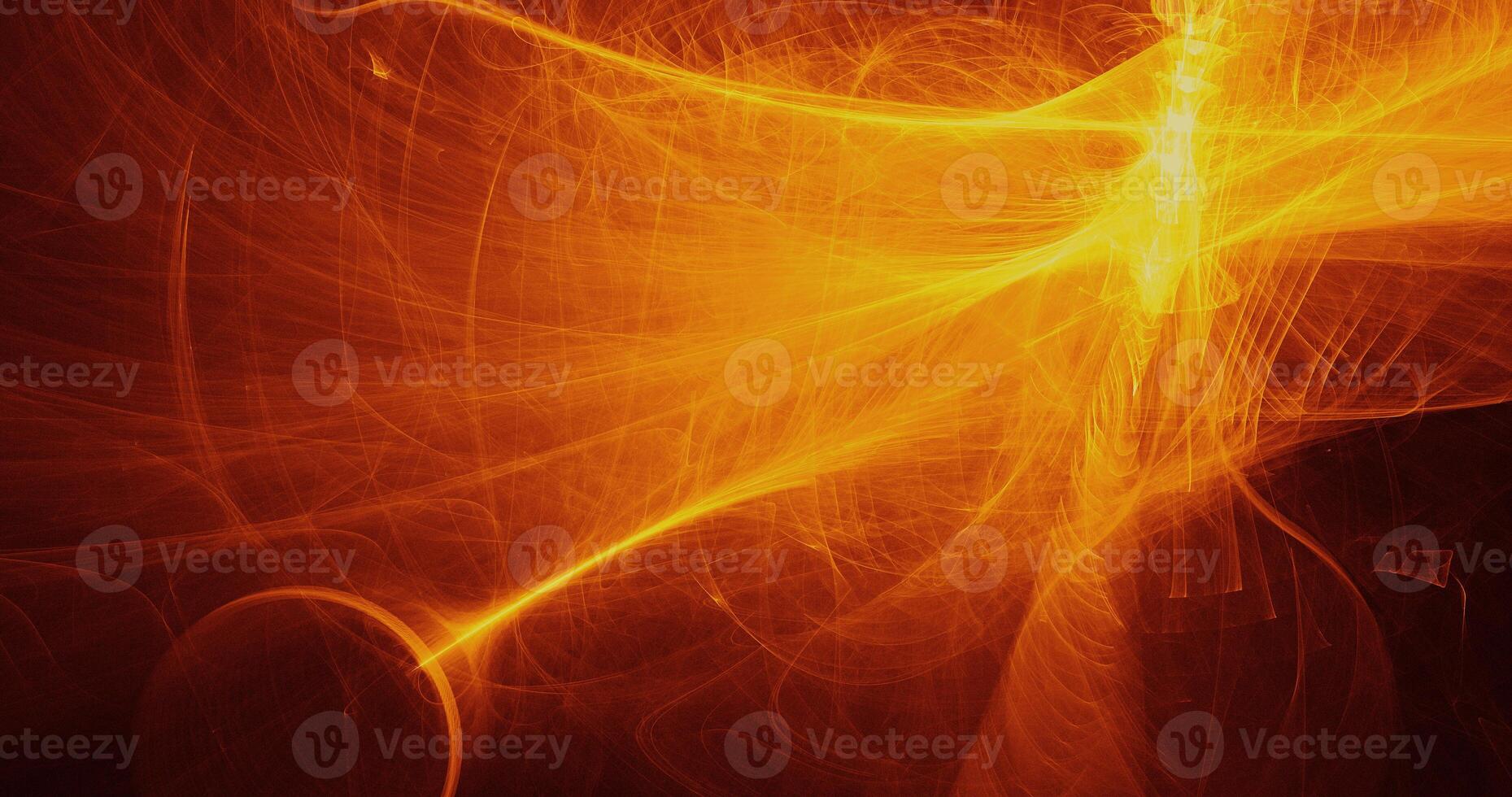 Yellow And Orange Abstract Lines Curves Particles Background photo