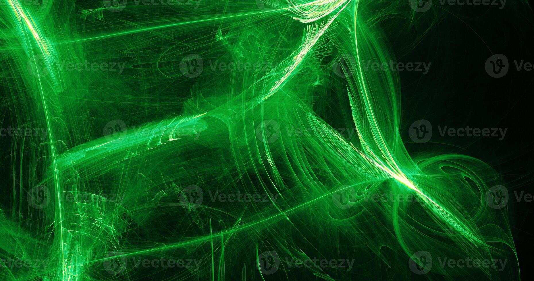 Green Abstract Lines Curves Particles Background photo